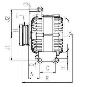 Генератор Citroen Jumper/Ford Transit/Peugeot Boxer 2.2HDi 11- (14V/150A) = 115461 CARGO F 032 115 461