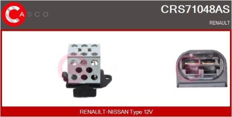 Резистор вентилятора радіатора Renault Fluence, Grand Scenic III, Latitude, Megane, Megane III, Scenic III 1.2-Electric 11.08- CASCO CRS71048AS