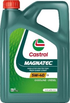 4л MAGNATEC 5W-40 C3 Олива синт. ACEA C3, API SN, BMW Longlife-04, Renault RN0700 / RN0710, Fiat 9.55535-S2 CASTROL 15F624