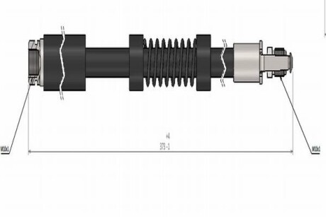 Шланг тормозной передний Ford Transit 1.8 (02-) CAVO C900340A