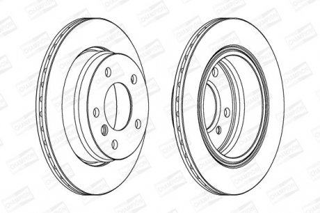 BMW тормозной диск задний (вентил.) E36/46 (276*19) CHAMPION 562003CH