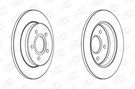 Mazda тормозной диск задний mazda 3,ford focus ii,c-max CHAMPION 562361CH