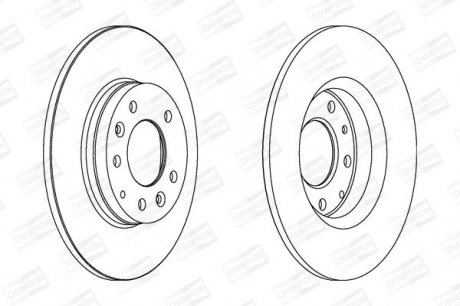 Mazda тормозной диск задний mazda 6,premacy (280*10) CHAMPION 562416CH
