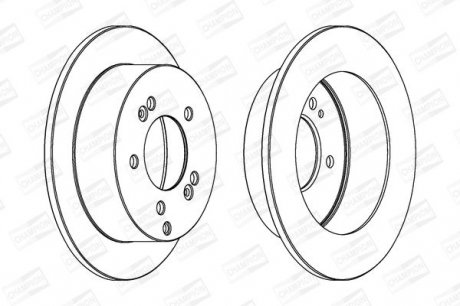 Hyundai тормозной диск задний tucson,sonata v, kia magentis CHAMPION 562552CH (фото 1)