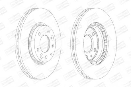 MAZDA Тормозной диск передний Mazda 6 07- CHAMPION 562633CH (фото 1)