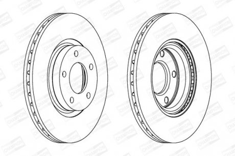 Mazda Тормозной диск передний mazda 3,5 CHAMPION 562635CH (фото 1)