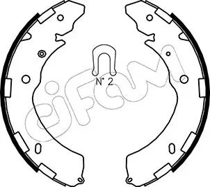 MITSUBISHI Комплект барабанних колодок L200 / TRITON (KA_T, KB_T) 3.5 4WD (KB9T) 06-10, FIAT FULLBACK Пікап (502_, 503_) 2.4 4x4 (KT0T) 16- CIFAM 153-269