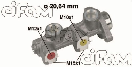 OPEL Головний гальмівний циліндр D20,64mm KADET E 1.2,1.3,1.3I 8/84- CIFAM 202-184 (фото 1)