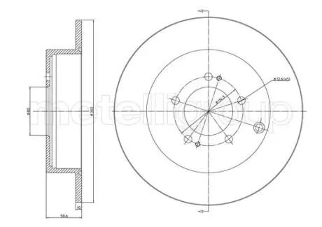 Гальмівний диск задн. C4/C-Crosser/4008/4007/ASX/Lancer/Outlander04- CIFAM 800-1332C