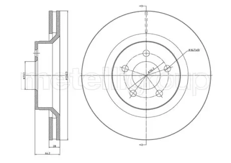 Диск гальм. передн. DODGE Nitro -12 CIFAM 800-1593C