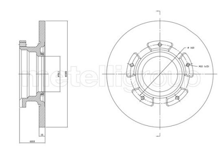 FORD диск гальм задн. Transit 12- CIFAM 800-1753C