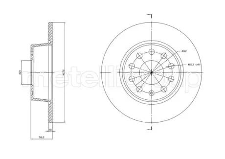 VW диск гальм. задн. T-ROC, AUDI, SKODA CIFAM 800-1863C