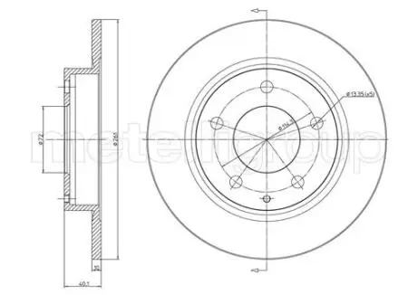 Гальмівний диск задн. 626/Capella/MX6/Probe/Telstar (91-21) CIFAM 800-786