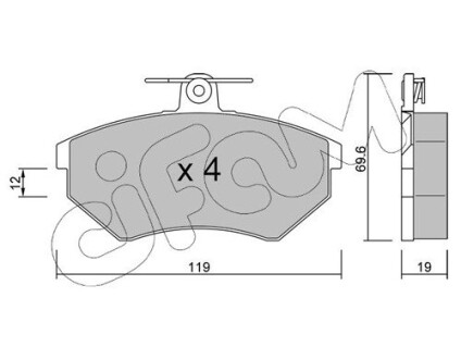 VW Тормозные колодки передн.Passat 88- CIFAM 822-050-2