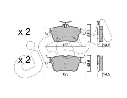 FORD колодки гальм. задн. Mondeo, Galaxy, S-Max, 14- CIFAM 822-1040-2