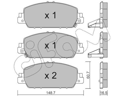 HONDA гальмівні колодки передн.дискові HR-V (RU) 1.5 1.6I-DTEC 2015-, HONDA ACCORD IX CIFAM 822-1083-0