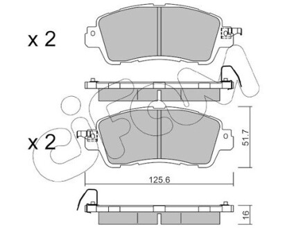 NISSAN Колодки гальмівні KICKS CIFAM 822-1085-0