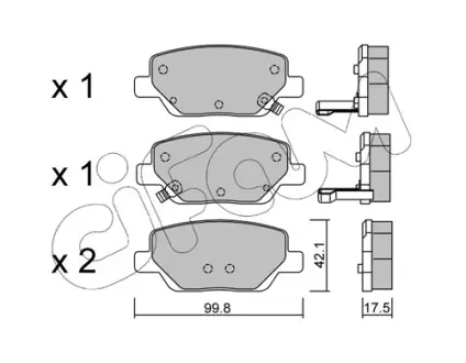 FIAT колодки гальмівні задні TIPO 15- CIFAM 822-1104-0