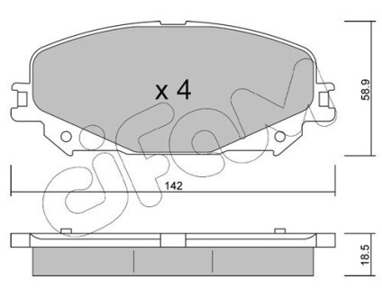 RENAULT гальмівні колодки передн. Espace V, Grand Scenic IV 15- CIFAM 822-1176-0