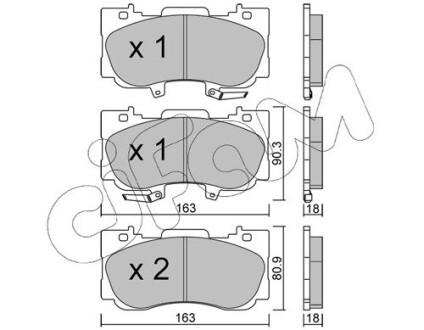 FORD USA Колодки гальмівні передні MUSTANG 2.3 EcoBoost CIFAM 822-1183-0