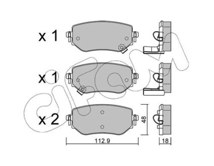 NISSAN Гальмівні колодки задні NAVARA 2.3 15-, MERCEDES-BENZ, RENAULT CIFAM 822-1192-0