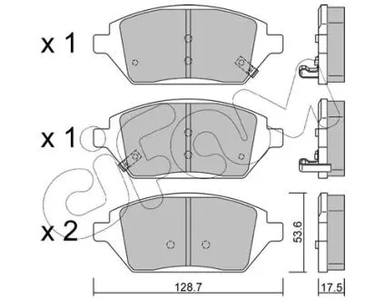 CHEVROLET Комплект гальмівних колодок передні SPARK (M400) 1.0 15-, OPEL KARL (C16) 1.0 15-18 CIFAM 822-1211-0