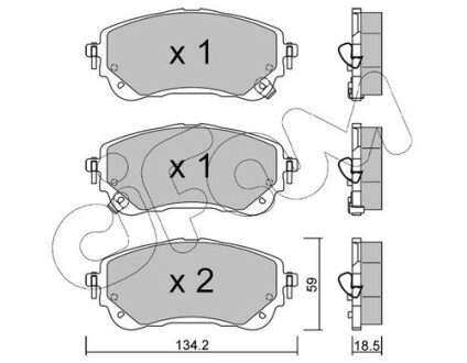 TOYOTA К-кт передн. гальмівних колодок COROLLA 19- CIFAM 822-1234-0