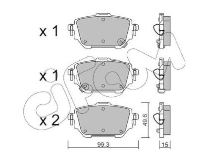 TOYOTA Колодки гальмівні задні COROLLA 1.2-2.0H 10.18- CIFAM 822-1236-0 (фото 1)