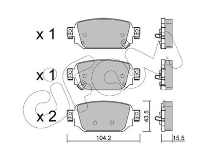 MAZDA гальмівні колодки задн. 3 13-, CX-3 CIFAM 822-1238-0