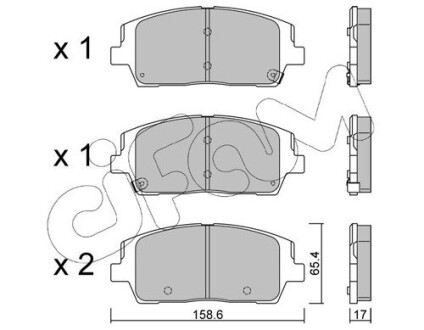 HYUNDAI гальмівні колодки передн. SANTA FE IV 18-, KIA SORENTO III 15- CIFAM 822-1244-0 (фото 1)