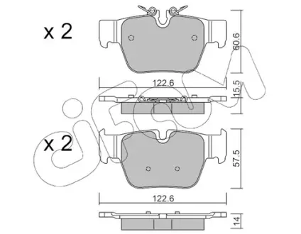 BMW Колодки гальмівні задні F44, F39, MINI CIFAM 822-1267-0