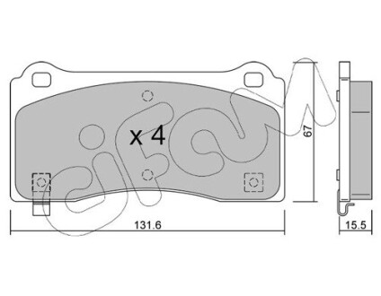 TESLA Колодки гальм. передні Model 3/Y CIFAM 822-1277-0