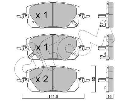 MAZDA Колодки гальм. передні MX-30 (DR) e-SKYACTIV 20- CIFAM 822-1295-0