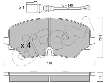 VW Гальм. колодки GOLF VIII (CD1, DA1) 2.0 GTI 20- CIFAM 822-1316-0