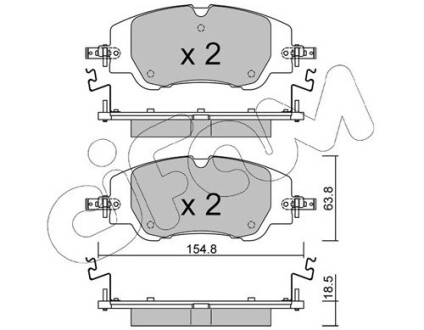 CITROEN Колодки гальмівні передні C4 1.2-1.5 20-, OPEL, DS, PEUGEOT CIFAM 822-1350-0