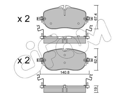 DB Колодки гальмівні передні W206, S206 CIFAM 822-1355-0