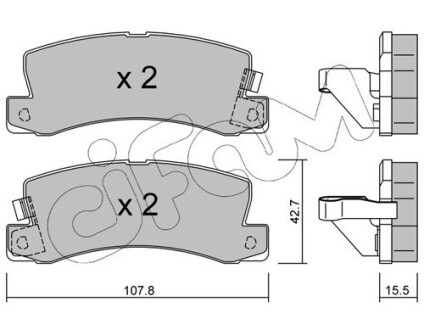 Колодки гальмівні задн. Avensis/Corolla/Camry/Corona/Celica/Carina/RX/ES 87-07 CIFAM 822-161-1