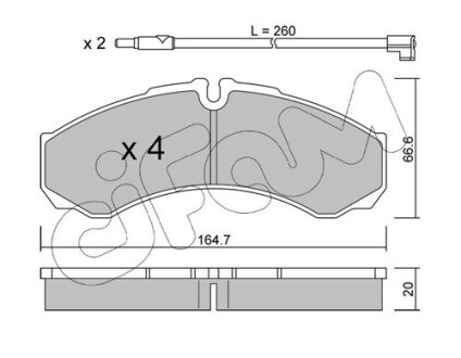 Гальмівні колодки CIFAM 822-212-7K