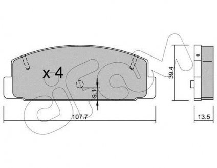 MAZDA Тормозные колодки задние Mazda 6 02-, 323 00-03, 626 99-02, Premacy CIFAM 822-302-1