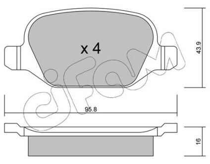 Тормозные колодки задн.FIAT Linea, ALFA 147/156 CIFAM 822-324-1 (фото 1)