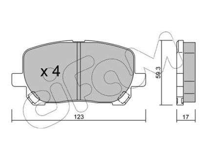 Колодки гальмівні перед. Avensis (01-05) CIFAM 822-427-0