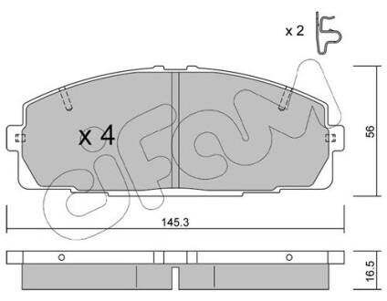 TOYOTA Тормозные колодки передн.Hiace III,IV 89-06 CIFAM 822-434-0