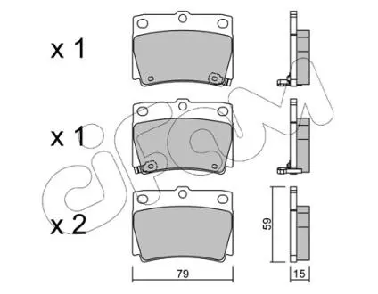 MITSUBISHI Тормозные колодки задн.Pajero Sport 98- CIFAM 822-484-0