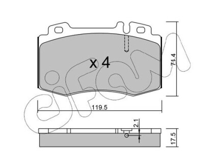 DB Тормозные колодки передние W163/220 CIFAM 822-563-0