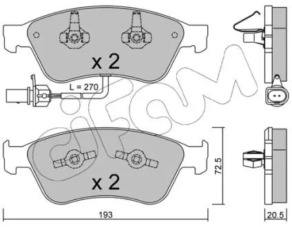 Колодки гальмівні перед. A6/A8 (02-16) CIFAM 822-662-0