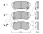 Колодки гальмівні задн. Accent/Ceed/Cerato/Creta/i20 (05-21) CIFAM 822-725-0 (фото 1)