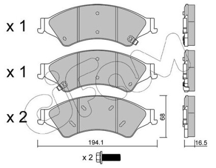 FORD Тормозн.колодки передн.Ranger 11- CIFAM 822-971-0