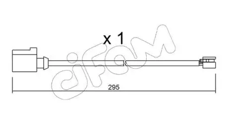 VW датчик зносу передніх гальмівних колодок Touareg 3,0-4,2 10-. CIFAM SU.273