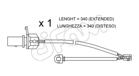 AUDI датчик гальм. колод. (передній) Q5 09- CIFAM SU.295