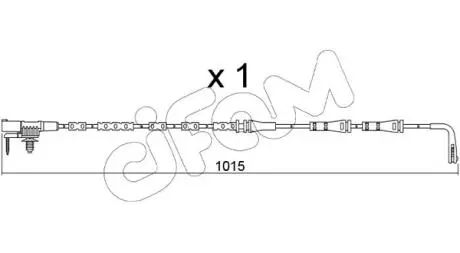 JAGUAR датчик зносу гальм. колод. задній F-PACE 2.0 15-, LAND ROVER CIFAM SU.357